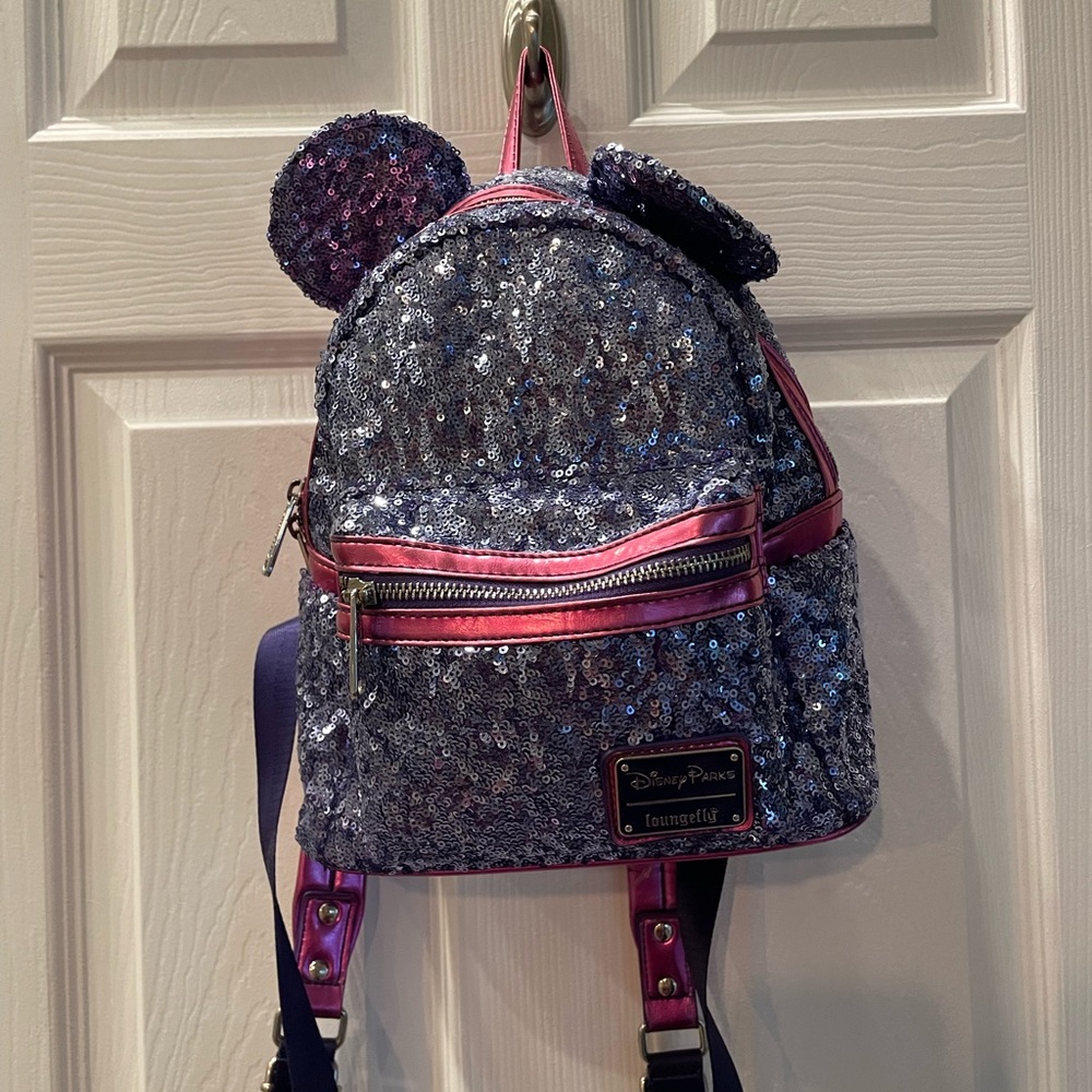 Used Loungefly Disney Purple Potion Backpack